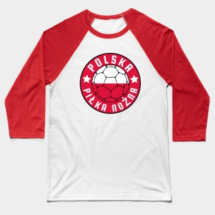 Polska Piłka Nożna Baseball T-Shirt